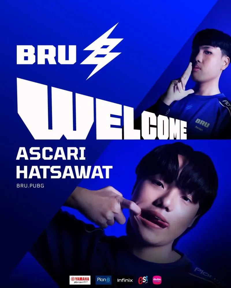 博鱼BOYU SPORTS-BRU战队社媒官宣：Hatsawat与Ascari加入